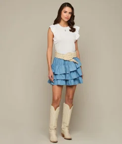 Women Lucchese Bottoms*Cora Diagonal Ruffle Skirt
