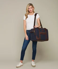 Women Lucchese Travel|Travel*Everyday Waxed Canvas Cowboy Bag