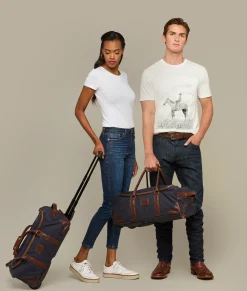 Women Lucchese Travel|Travel*Everyday Waxed Canvas Rolling Duffle