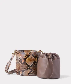 Women Lucchese Handbags*Fallon Exotic Bucket Bag