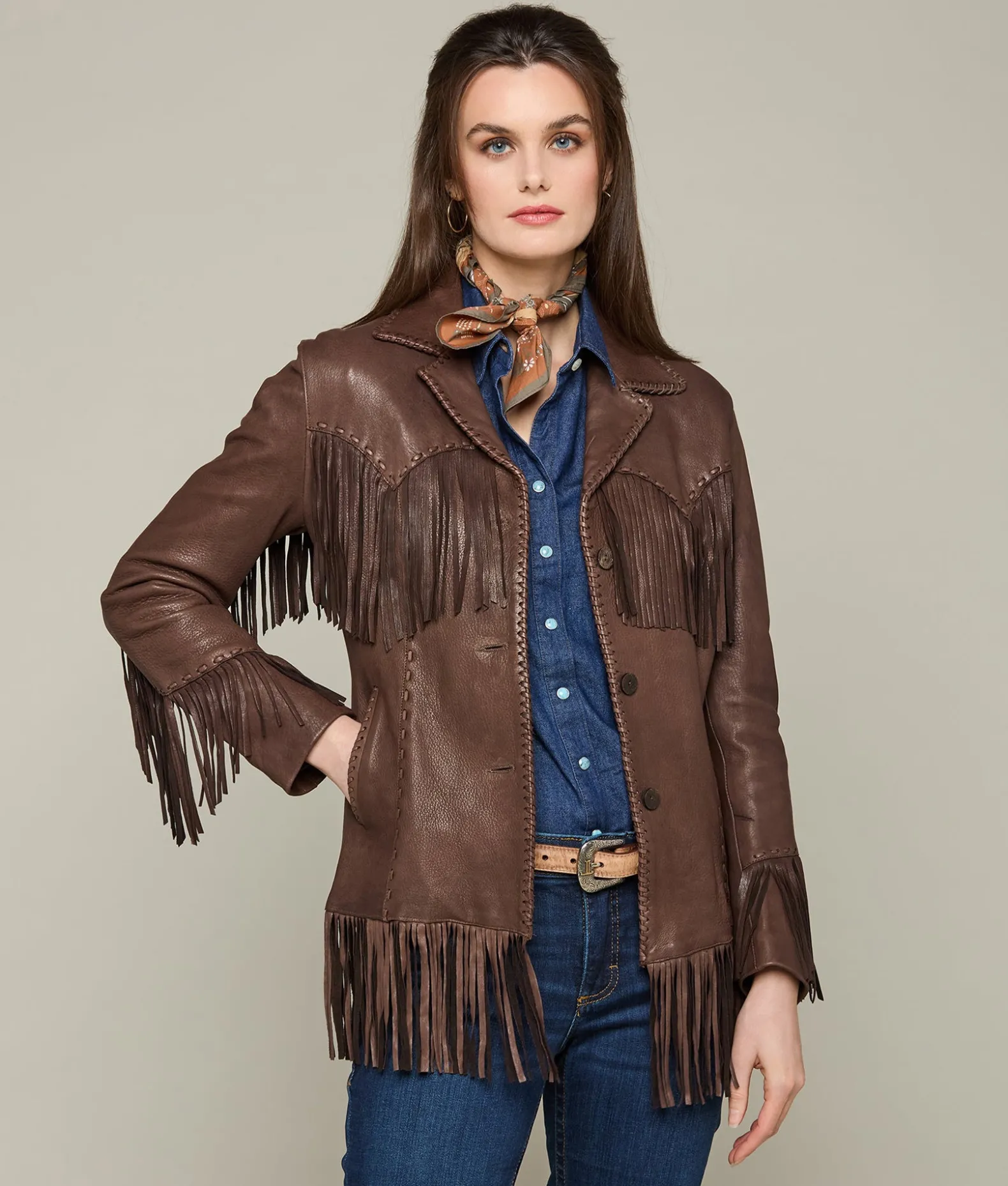 Women Lucchese Outerwear*Fringe Jacket