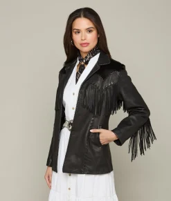 Women Lucchese Outerwear*Hair-On Yoke Fringe Jacket