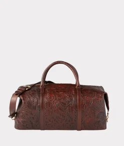 Women Lucchese Travel|Travel*Hand-Tooled Duffle