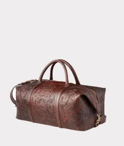 Women Lucchese Travel|Travel*Hand-Tooled Duffle