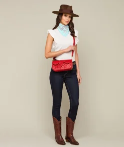 Women Lucchese Handbags*Joni Exotic Baguette