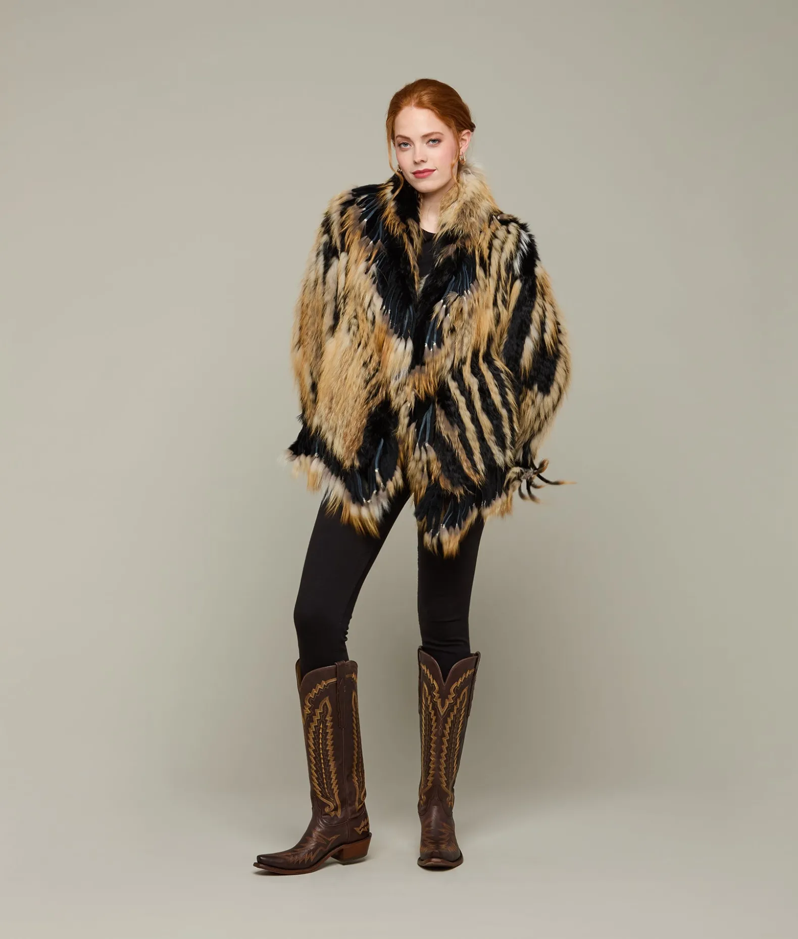 Women Lucchese Furs|Outerwear*Knitted Raccoon Fringe Jacket