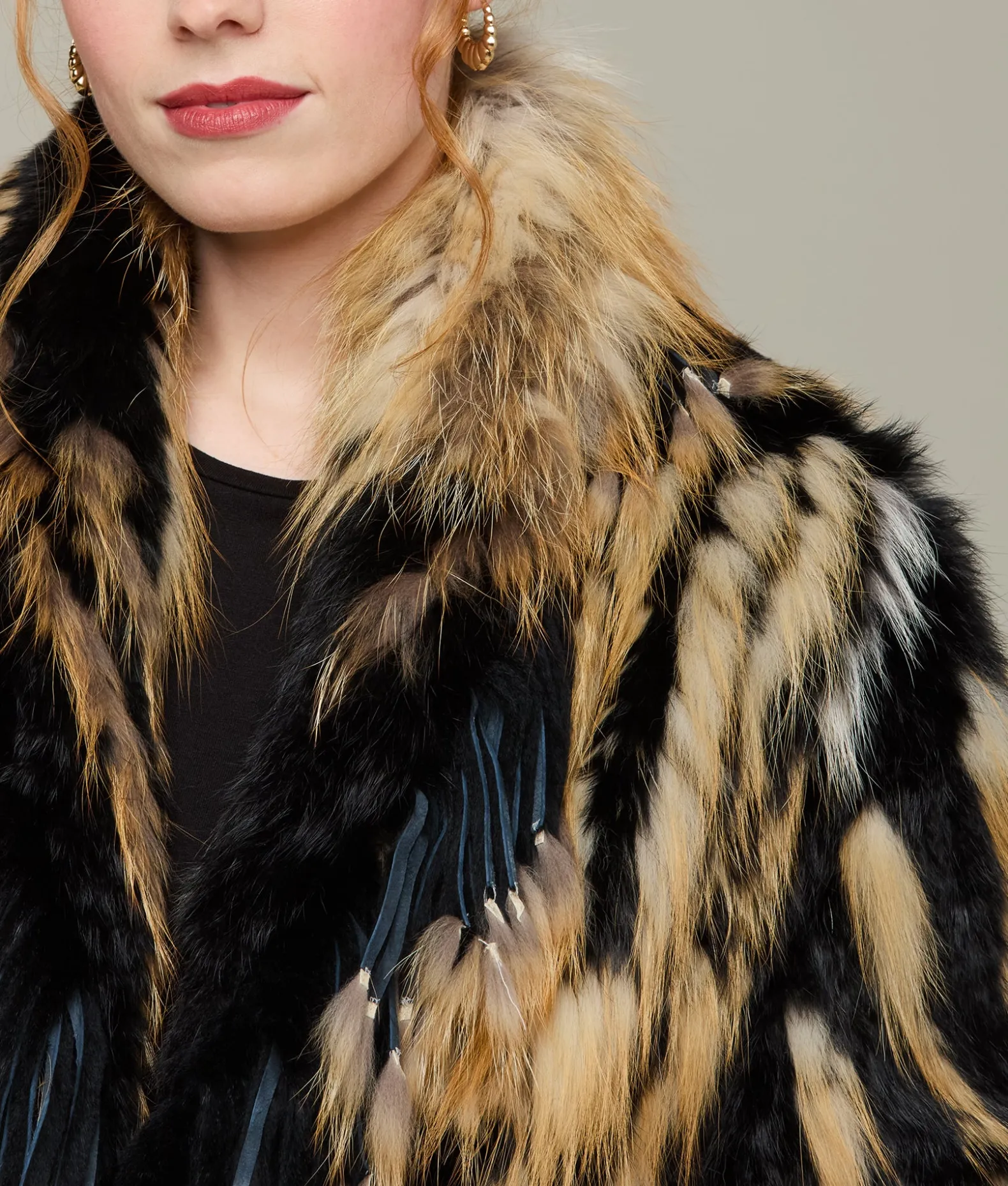 Women Lucchese Furs|Outerwear*Knitted Raccoon Fringe Jacket