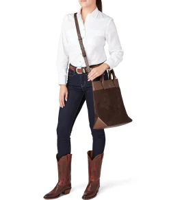 Women Lucchese Handbags*Large Lola Suede Shopper