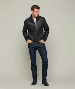 Lucchese Outerwear*Leather Trucker Jacket