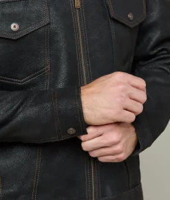 Lucchese Outerwear*Leather Trucker Jacket