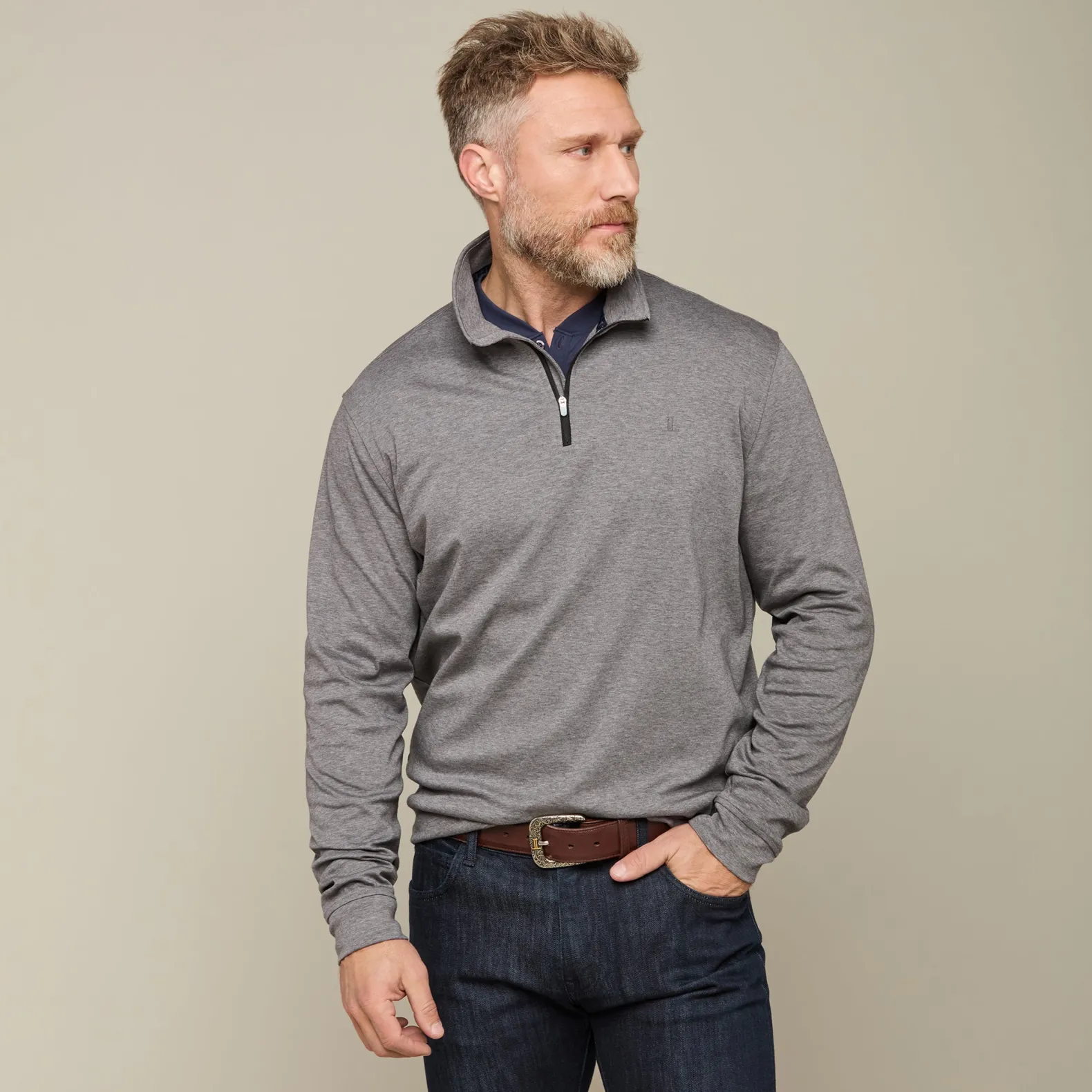 Lucchese Outerwear*Lightweight Quarter Zip