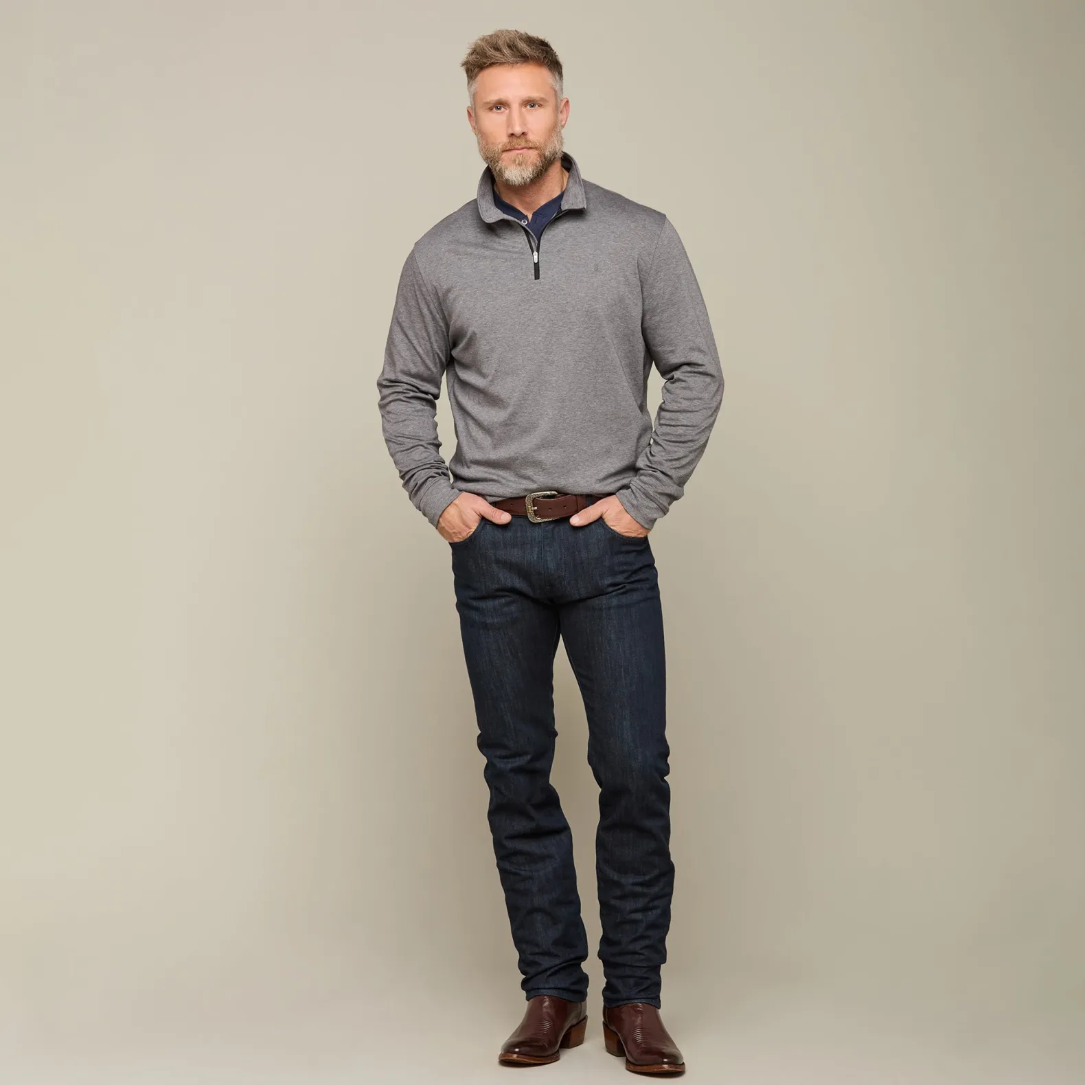 Lucchese Outerwear*Lightweight Quarter Zip