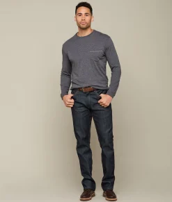 Lucchese Tops*Long Sleeve Bar Stitch Tee