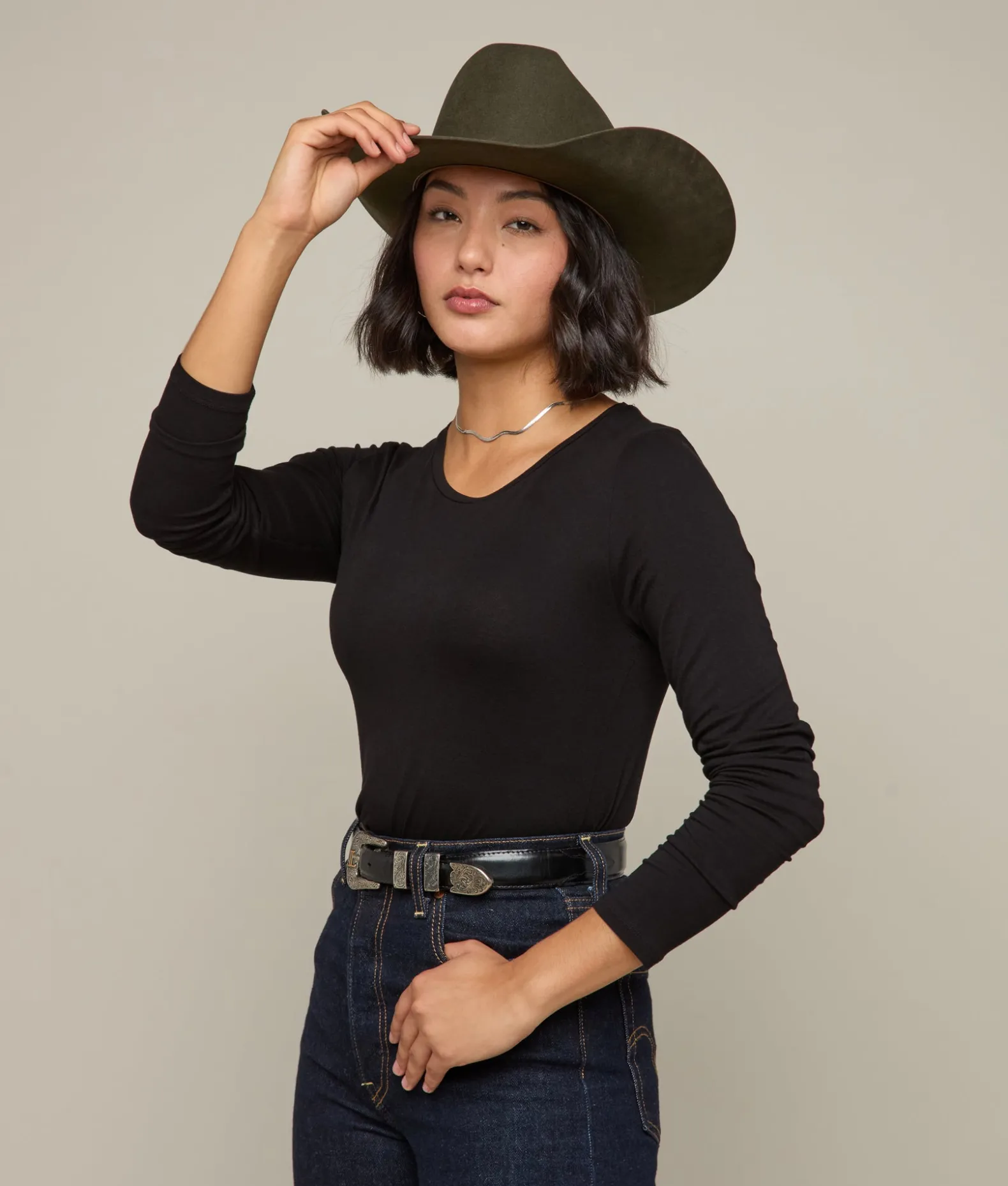 Women Lucchese Tops*Long Sleeve Soft Touch Tee