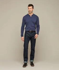 Lucchese Tops*Pima Cotton Henley