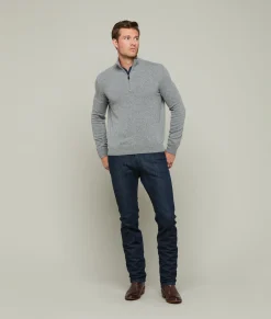 Lucchese Outerwear*Men's Cashmere Quarter Zip