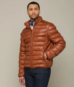 Lucchese Outerwear*Men's Leather Puffer Jacket