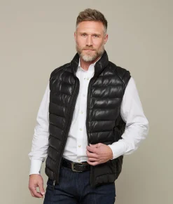 Lucchese Outerwear*Men's Leather Puffer Vest