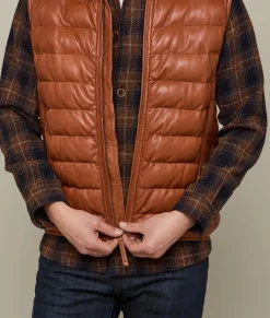 Lucchese Outerwear*Men's Leather Puffer Vest