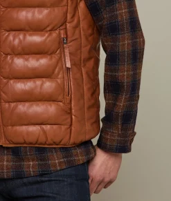 Lucchese Outerwear*Men's Leather Puffer Vest