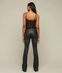 Women Lucchese Bottoms*Micro Flare Leather Leggings