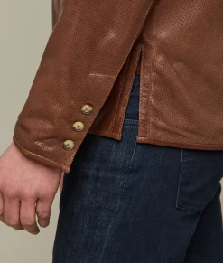 Lucchese Outerwear*Perforated Lightweight Lambskin Jacket