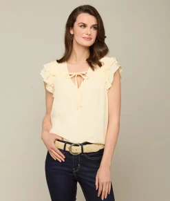 Women Lucchese Tops*Phoebe Ruffle Blouse