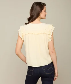 Women Lucchese Tops*Phoebe Ruffle Blouse