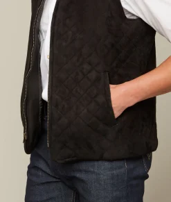 Lucchese Outerwear*Quilted Suede Vest