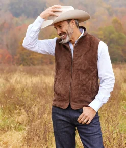 Lucchese Outerwear*Quilted Suede Vest