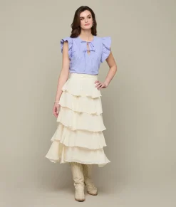 Women Lucchese Tops*Quinn Ruffle Sleeve Top