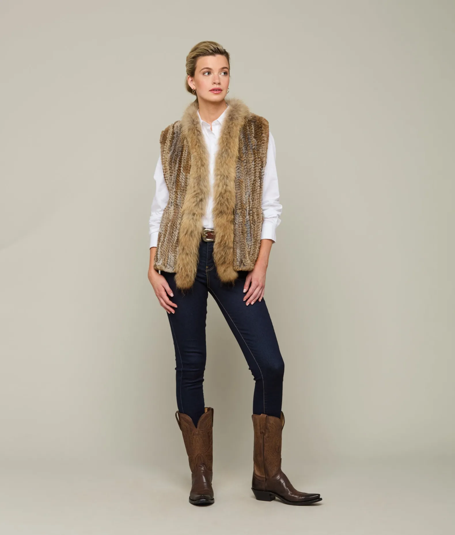 Women Lucchese Furs|Outerwear*Rabbit Fur Vest