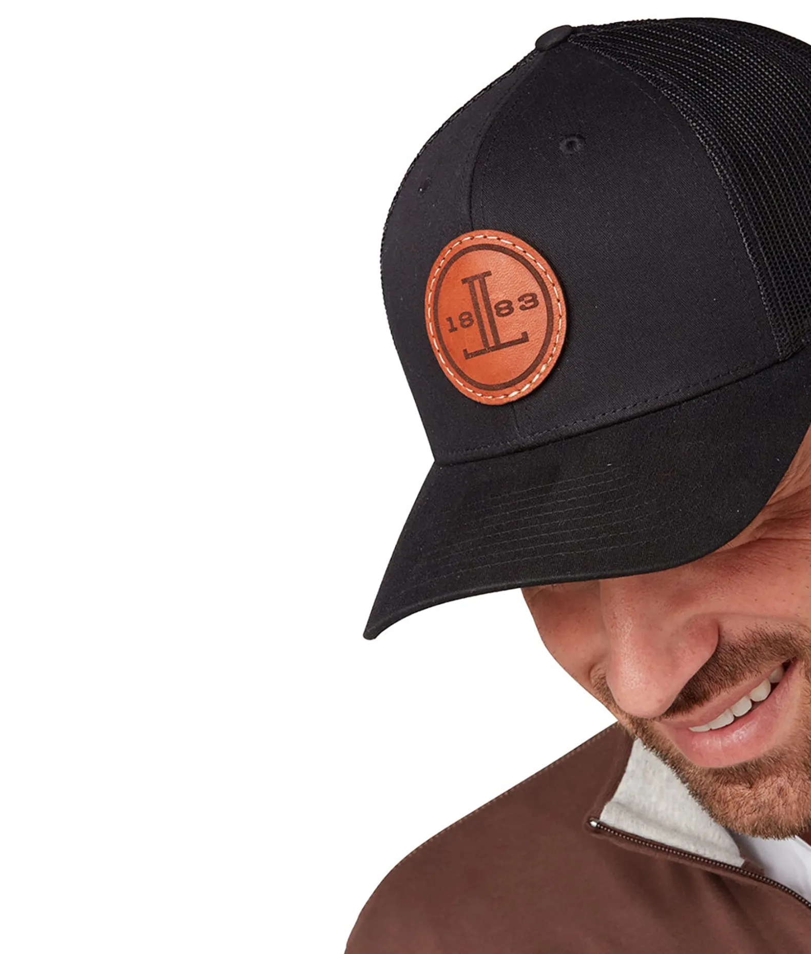 Women Lucchese Headwear|Headwear*Round Leather Patch Cap