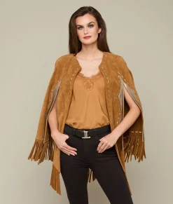 Women Lucchese Capes*Sueded Fringe Cape
