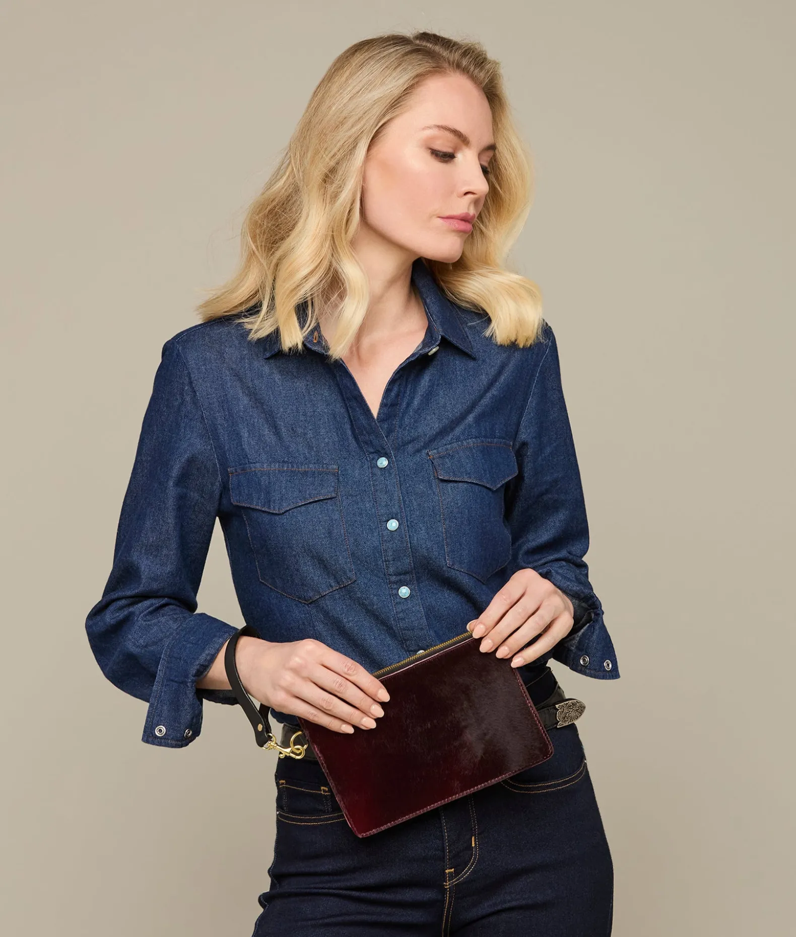 Women Lucchese Handbags*Zip Pouch